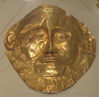 Gold funerary mask - Mycenae